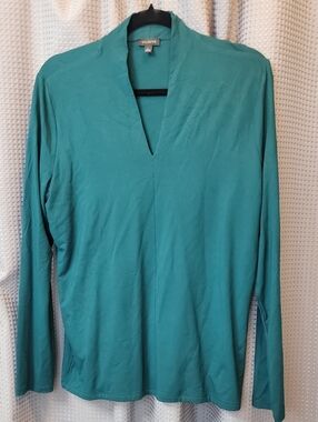 Talbots Platinum Jersey High Neck Top Size L